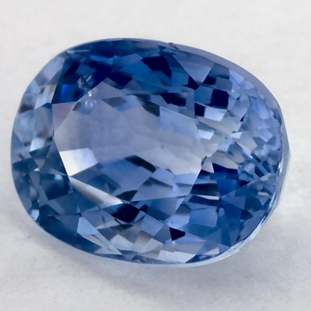 Taglio ovale 2.60 carati di zaffiro blu ovale sfuso in vendita