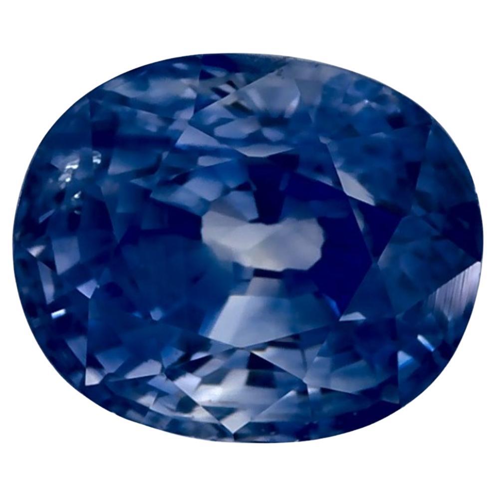 2.61 Karat Blauer Saphir Oval Loser Edelstein