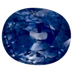 2.61 Karat Blauer Saphir Oval Loser Edelstein