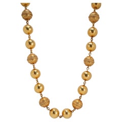 Vintage 19.2K Gold Vintage Portuguese Beads Statement Necklace
