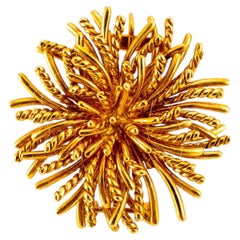 Vintage Tiffany & Co. 18K Yellow Gold Sea Anemone PIN Brooch