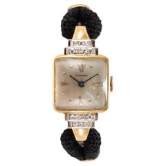 Ladies Vintage Retro Bucherer Cocktail 17MM Diamond 18K Gold Mechanical Watch