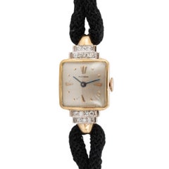 Ladies Vintage Retro Bucherer Cocktail 17MM Diamond 18K Gold Mechanical Watch
