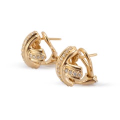 Vintage Tiffany & Co. X 18K Yellow Gold 0.53ctw Diamond Clip on Earrings