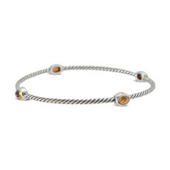 Bracelet rigide « Cable Station » en argent 925 avec citrine de la collection David Yurman (modèle retiré de la vente)