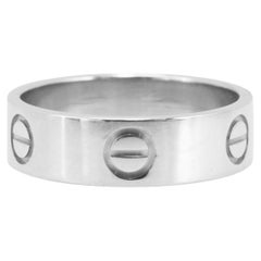 Cartier Love Classic Model 18K White Gold 5.5mm Wedding Band Ring