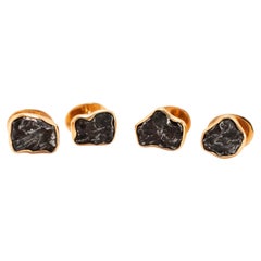 Herren-Manschettenknöpfe „Jorge Adeler Sikhote-Alin Meteorit“ aus 18 Karat Roségold im Tuxedo-Set