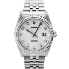Rolex Datejust 36MM 16234 White Jubilee Computer Dial 18K White Gold Steel Watch