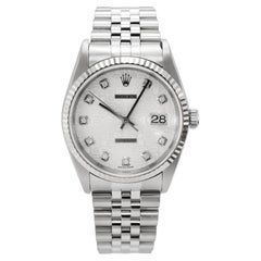 Rolex Datejust 36MM 16234 White Jubilee Computer Dial 18K White Gold Steel Watch