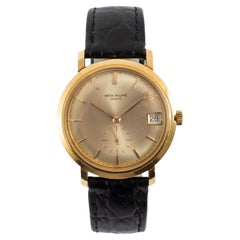 Montre vintage Patek Philippe Calatrava 35 mm 3445, cadran saphir, or jaune 18 carats