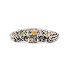 John Hardy Jaisalmer Armband aus 18-karätigem Gelbgold und 925er Silber mit Citrin- und Peridot-Gliedern