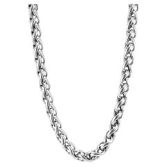 Unisex David Yurman Classic Wheat 8MM Silver & 14K Yellow Gold Chain Necklace