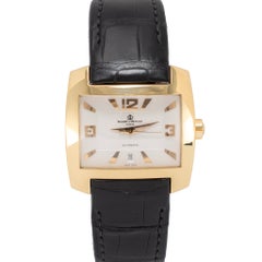 Baume ET Mercier Hampton 42MM 65395 White Dial 18K Yellow Gold Automatic Watch