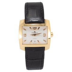Baume ET Mercier Hampton 42MM 65395 White Dial 18K Yellow Gold Automatic Watch