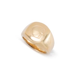 Anillo llamativo para el meñique «Streamline G Initial» de David Yurman para hombre, en oro amarillo de 18 quilates