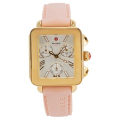 Ladies Michele by Fossil Deco Sport 36MM mww06k000072 Silver Dial Quartz Watch