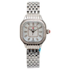 Ladies Michele by Fossil Meggie 29MM mww33b000001 Mop Diamond Steel Quartz Watch