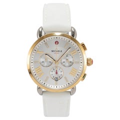 Ladies Michele by Fossil Sport Sail 38MM mww01p000017 Silver Dial Quartz Watch