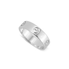 Fede nuziale da uomo Cartier Love Classic, modello in oro bianco 18 carati, 5,5 mm