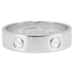 Fede nuziale da uomo Cartier Love Classic, modello in oro bianco 18 carati, 5,5 mm