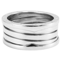 Men’s Bvlgari Bugari Iconic b.zero1 Four-Band 18K White Gold Band Ring