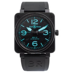 Bell & Ross BR01-92 Blue Limited Edition 46MM BR01-92-Sblu Black Pvd Steel Watch