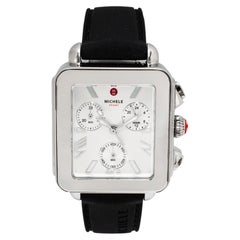 Orologio da donna Michele Deco Sport 36 mm mww06k000071 con quadrante argentato, cassa in acciaio e movimento al quarzo
