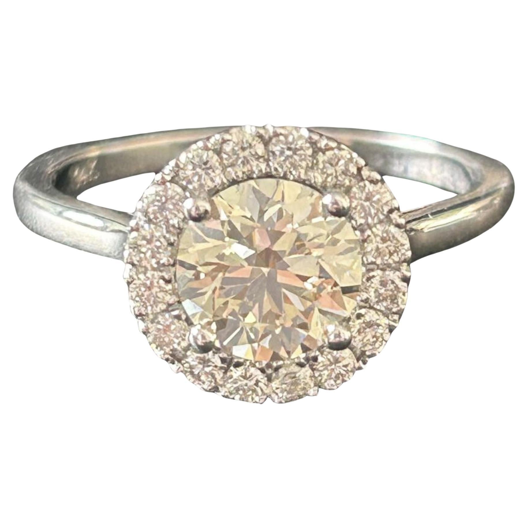 Anello con diamante Eleg Halo