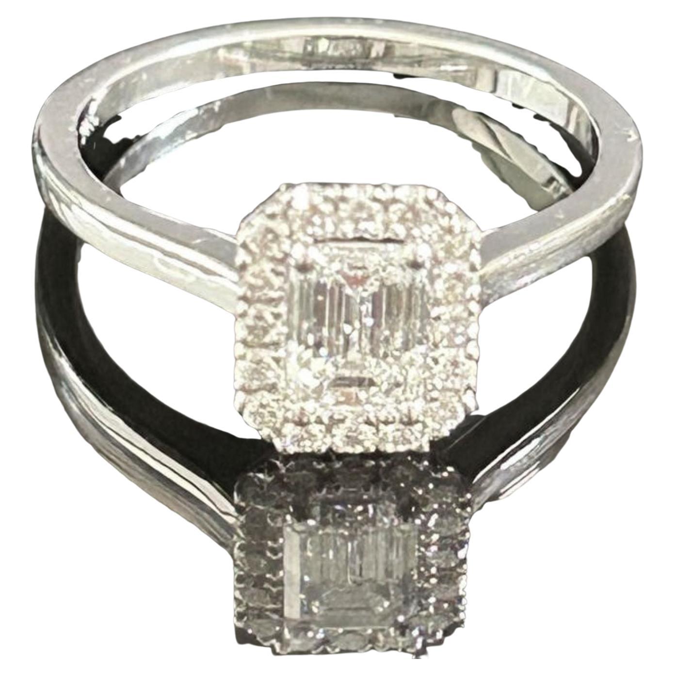 The Elegant Halo Bague à diamant de taille Elegance