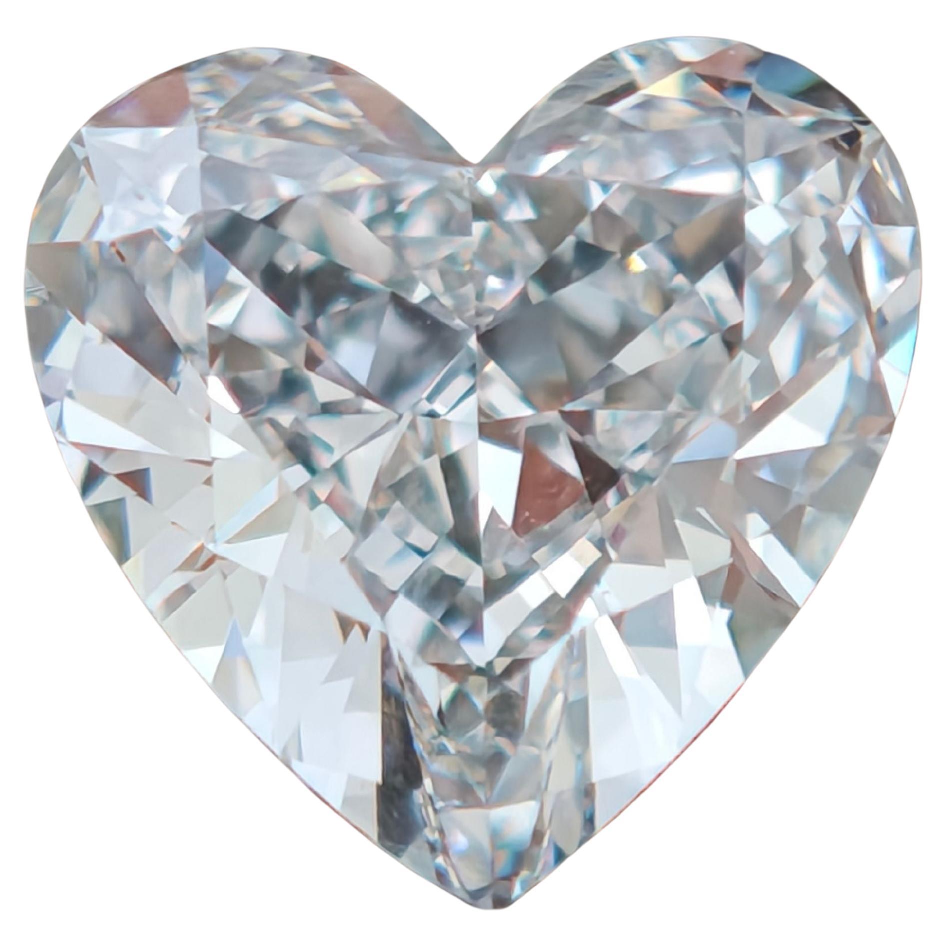 5.04 ct. Heart Shape Natural E Internally Flawless Diamond — GIA Certified For Sale