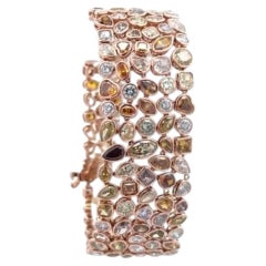 Bracciale Ajami Diamonds con diamanti colorati “Fancy Color” da 37,65 carati in oro rosa 18 carati