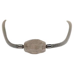 Rutile Quartz '14.3grams', Steel Necklace