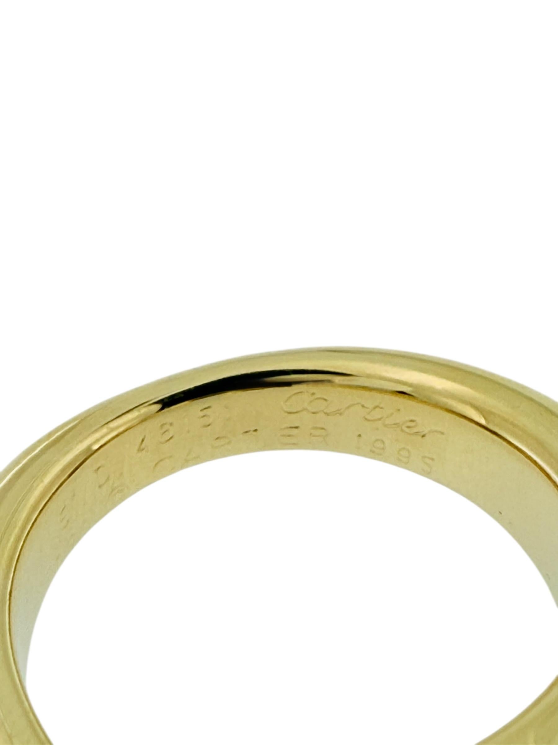 Anello Cartier Ellipse in oro giallo Due teste incrociate con rubini in vendita 3