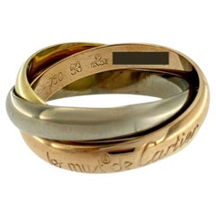 Cartier Trinity "Les Must de Cartier" White, Yellow, Rose Gold - size 53