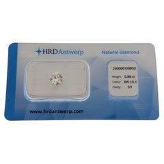 HRD Certified Natural Diamond 0.88ct