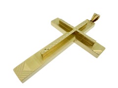 Vintage Italian 18kt Yellow Gold Cross