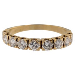 HRD Certified Italian Band Ring 18kt Yellow Gold with Diamonds
