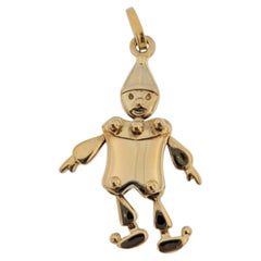 Vintage Pierrot Clown Pendant with Articulated Arms and Legs 18kt Yellow Gold