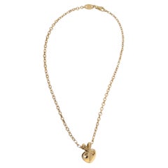 Vintage Chaumet Liens Coeur Necklace with Diamonds 18kt Yellow Gold
