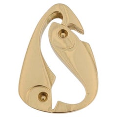 Vintage Italian Pisces Zodiac Pendant 18kt Yellow Gold