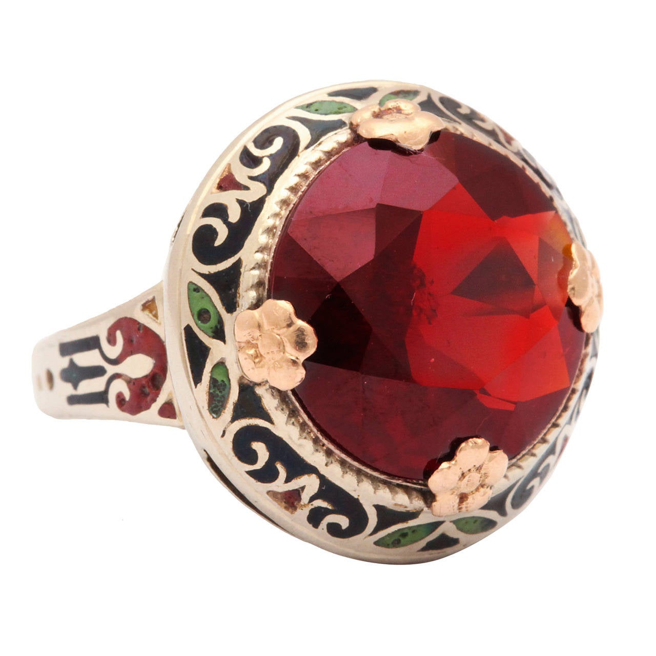 Art deco garnet ring clearance