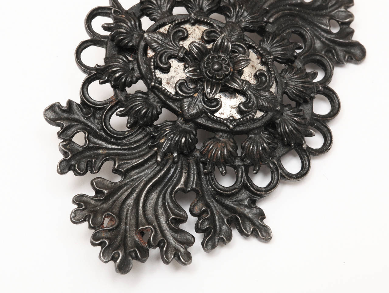 Large 19th Century Berlin Iron Brooch In Excellent Condition In Stamford, CT