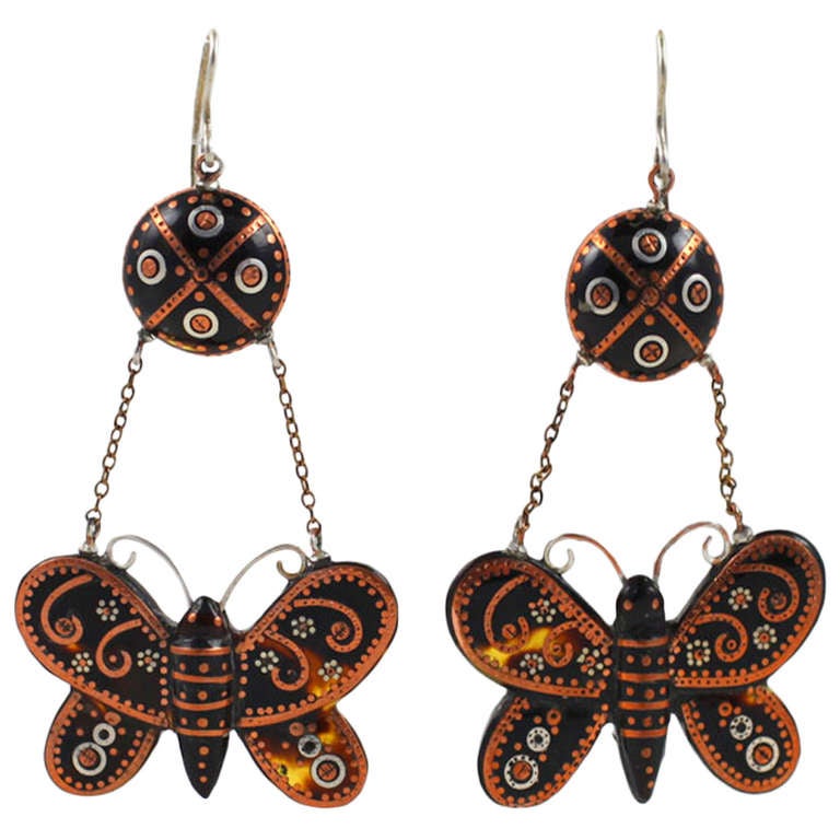 Victorian Butterfly Pique Earrings