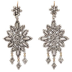 Georgian Cut Steel Chandelier Earrings 1