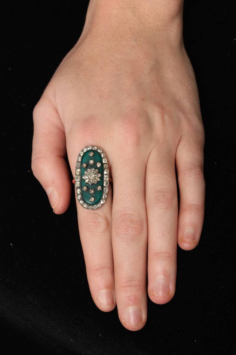 Rare and Opulent Georgian Diamond Ring 1