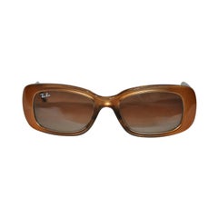 Ray Ban Golden Bronze with Black Interior Lucite Sunglasses