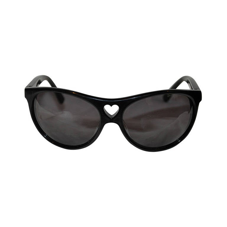 Moschino "Love" Large Black Lucite Sunglasses For Sale