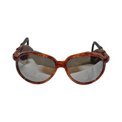 Mirrored with Leather Accent Tortosise Shell Driving Sunglasses