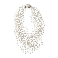 Retro Langani Multi-Strand Pearl Necklace, 1970s