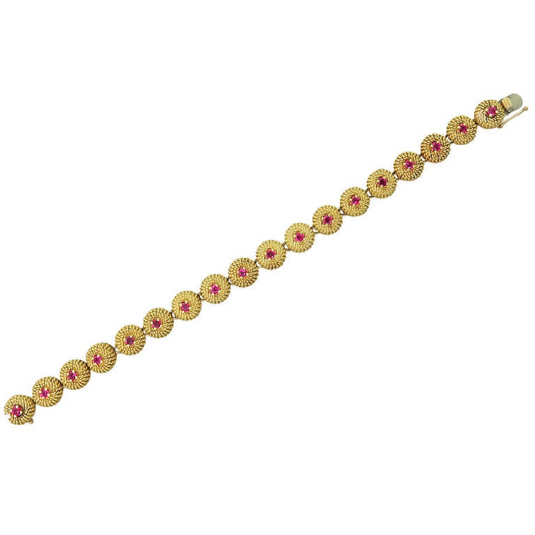 Tiffany & Co. Ruby Gold Bracelet